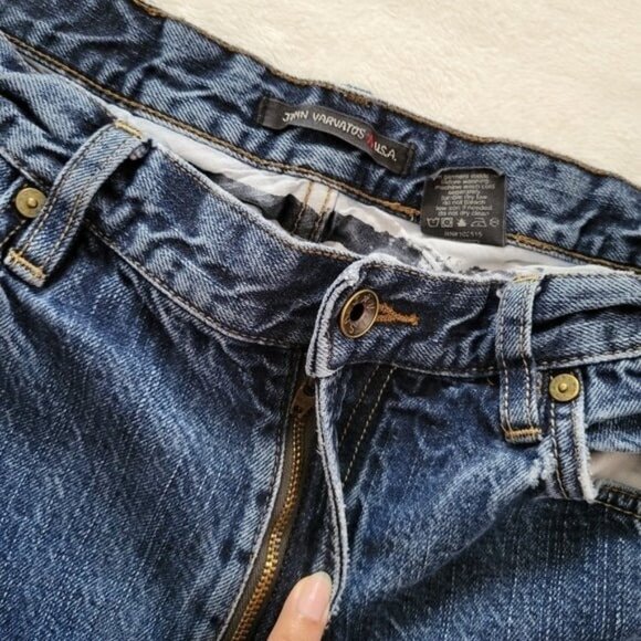 John Varvatos Men's Medium Wash Straight Leg Jeans Size 34R - Picture 8 of 10